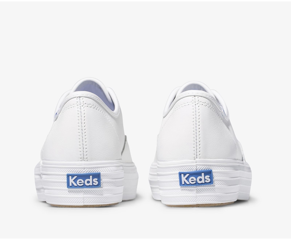 Tenis Keds Mujer Blancos - Triple Kick - 3956-IDQSE